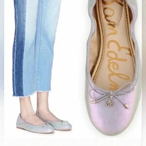 Sam Edelman Iridescent Felicia Rounded Ballet Flat Size 7.5W